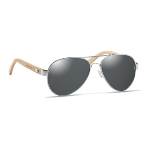 Bamboo sunglasses in pouch