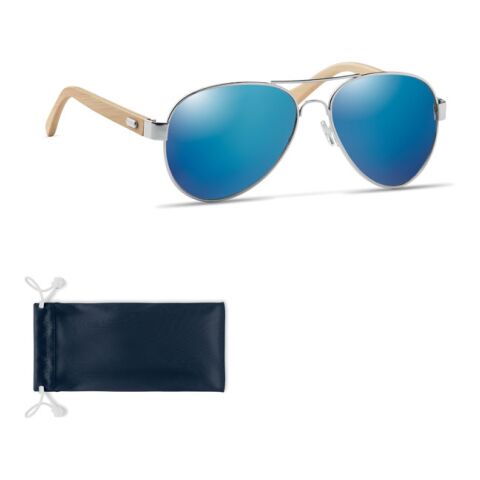 Bamboo sunglasses in pouch blue | No Branding | not available | not available | not available