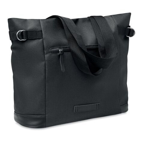 600D RPET shoulder bag black | Without Branding | not available | not available | not available