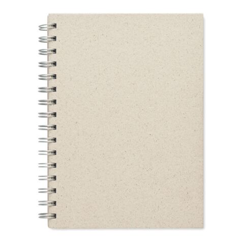 A5 grass spiral notebook beige | Without Branding | not available | not available | not available