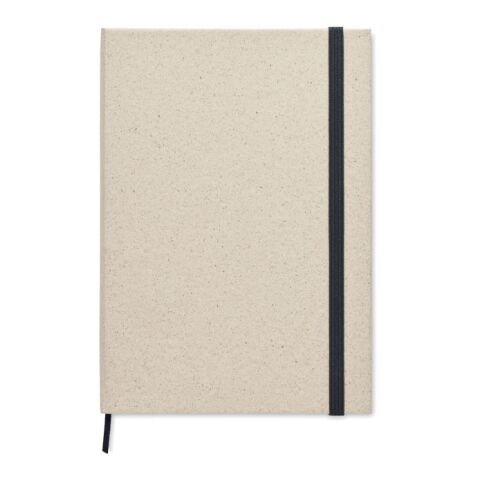 A5 grass notebook with elastic strap beige | Without Branding | not available | not available | not available