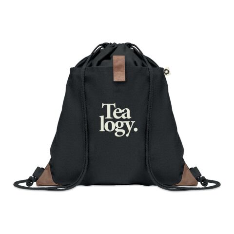 Recycled cotton drawstring bag black | No Branding | not available | not available | not available