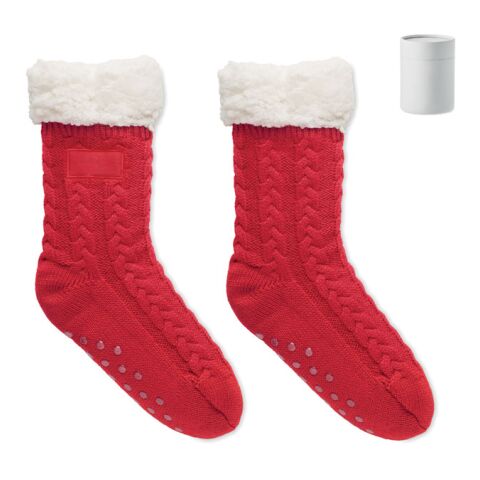 Pair of slipper sock L red | Without Branding | not available | not available | not available