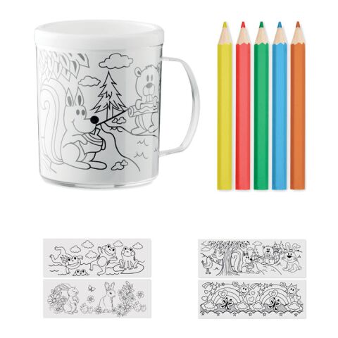 Colouring mug 280 ml white | Without Branding | not available | not available