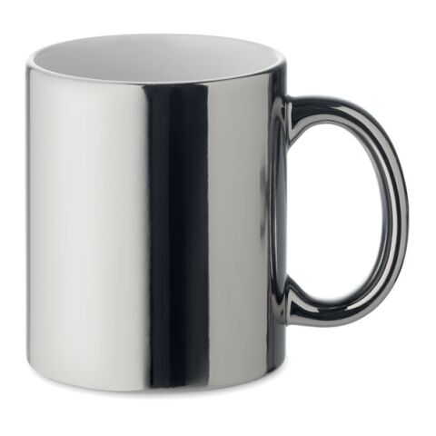 Ceramic mug metallic 300 ml shiny silver | Without Branding | not available | not available