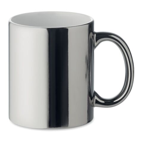 Ceramic mug metallic 300 ml shiny silver | Without Branding | not available | not available