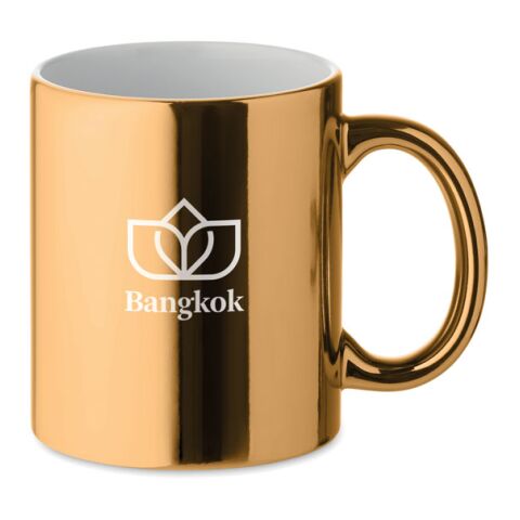 Ceramic mug metallic 300 ml gold | No Branding | not available | not available