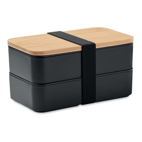 Lunch box in PP and bamboo lid black | Without Branding | not available | not available | not available