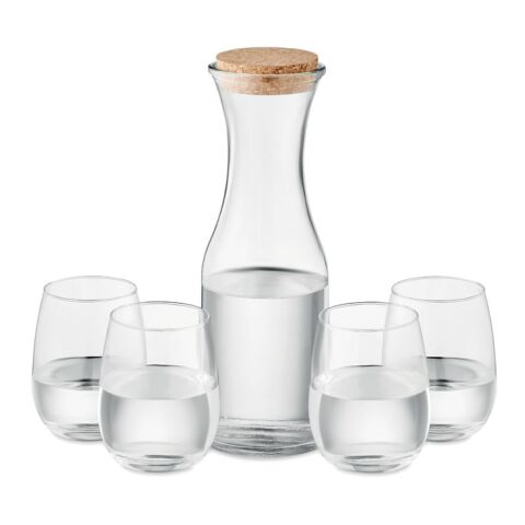 Set of recycled glass drink