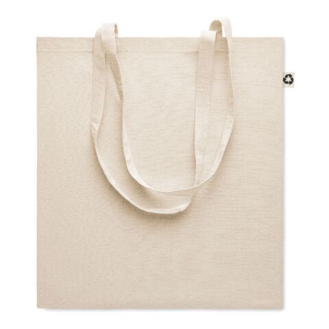 Recycled cotton shopping bag with long handles beige | Without Branding | not available | not available | not available