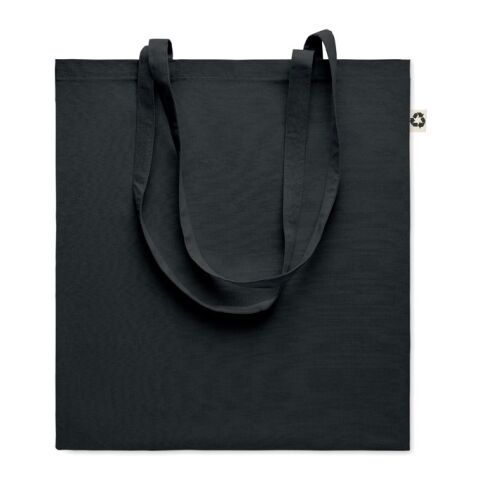 Recycled cotton shopping bag 140 gr/m² black | Without Branding | not available | not available | not available