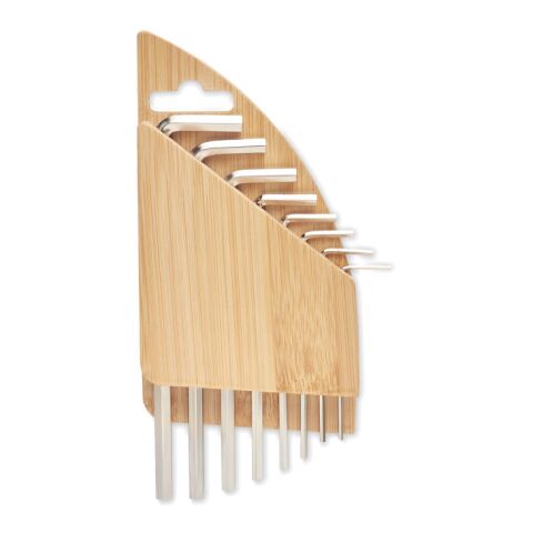 Hex key set in bamboo wood | Without Branding | not available | not available | not available