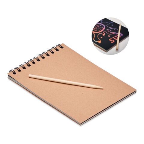 Scratching paper notebook wood | Without Branding | not available | not available | not available