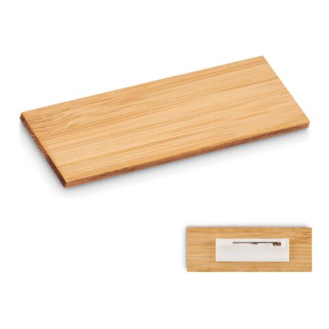 Name tag holder in bamboo wood | Without Branding | not available | not available