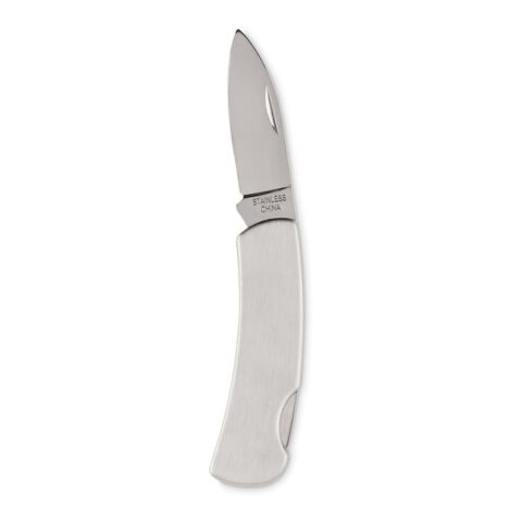 Foldable pocket knife matt silver | Without Branding | not available | not available | not available