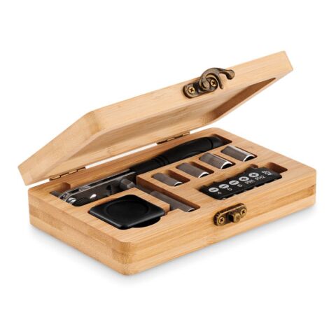 13 piece tool set in bamboo case