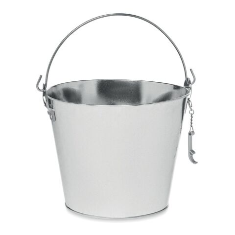 Metal beer bucket 4L matt silver | Without Branding | not available | not available | not available