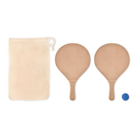 Beach tennis set with paddles