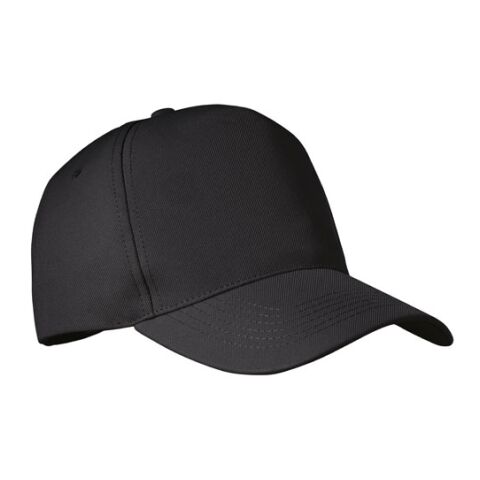 RPET 5 panel baseball cap black | Without Branding | not available | not available | not available