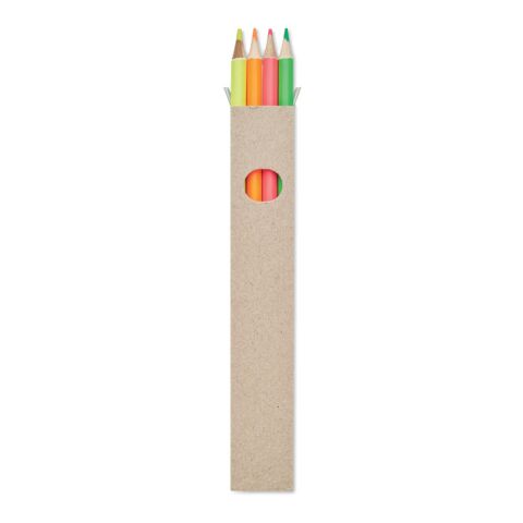 4 highlighter pencils in box multicolour | Without Branding | not available | not available | not available