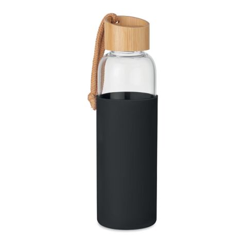 Glass Bottle 500 ml in silicone pouch black | Without Branding | not available | not available | not available