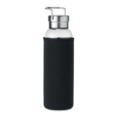 Glass bottle in neoprene pouch 500 ml black | Without Branding | not available | not available | not available