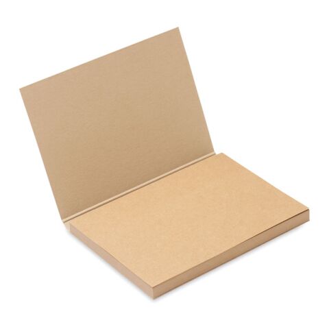 Recycled paper memo block beige | Without Branding | not available | not available | not available