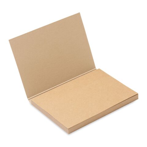 Recycled paper memo block beige | Without Branding | not available | not available | not available