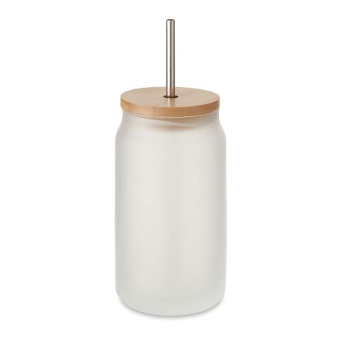 Sublimation mason jar 400 ml transparent/white | Without Branding | not available | not available | not available
