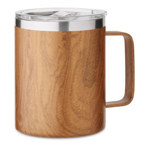 Double wall tumbler with wooden look 300 ml brown | Without Branding | not available | not available | not available