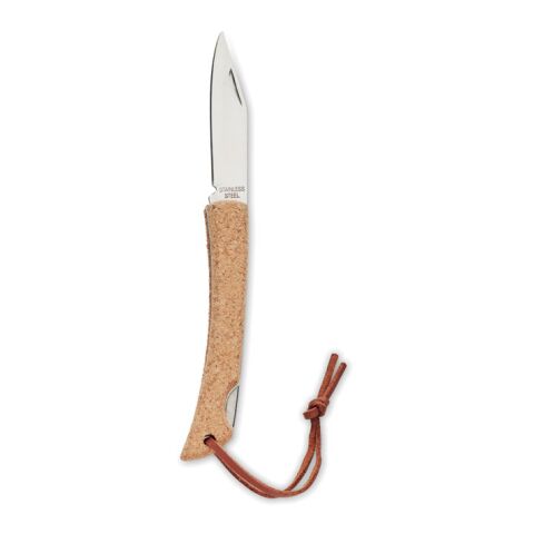 Foldable knife with cork beige | Without Branding | not available | not available