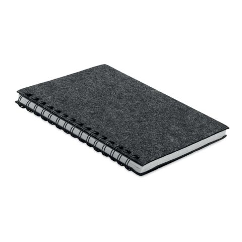 A5 RPET felt cover notebook grey | Without Branding | not available | not available | not available
