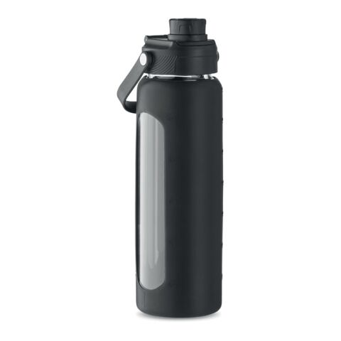Glass bottle with sleeve 750 ml black | Without Branding | not available | not available