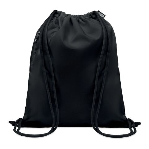 Large drawstring bag 300D RPET black | Without Branding | not available | not available | not available