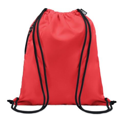 Large drawstring bag 300D RPET red | No Branding | not available | not available | not available