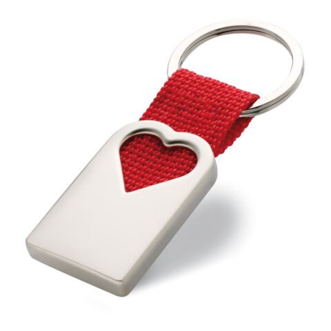 Heart metal key ring red | Without Branding | not available | not available