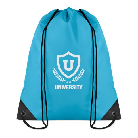 Polyester drawstring bag 190T turquoise | No Branding | not available | not available | not available