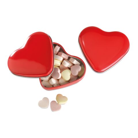 Heart tin box with candies red | Without Branding | not available | not available