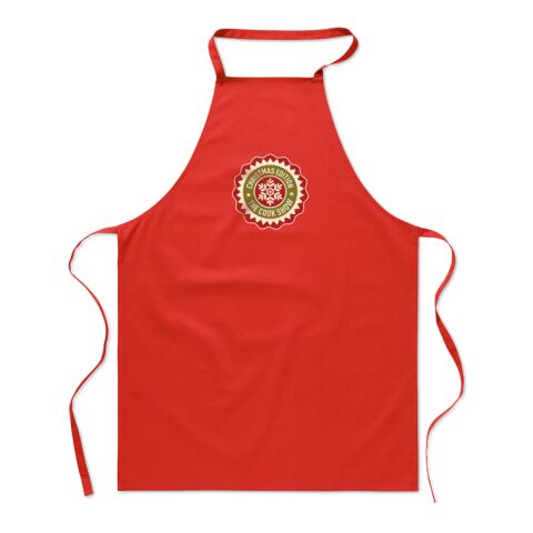 Kitchen apron in cotton red | No Branding | not available | not available | not available