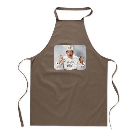 Kitchen apron in cotton Taupe | No Branding | not available | not available | not available