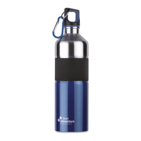 Aluminium bottle 750 ml with rubber grip blue