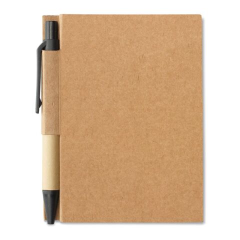 Recycled 80 sheets notebook with pen black | Without Branding | not available | not available