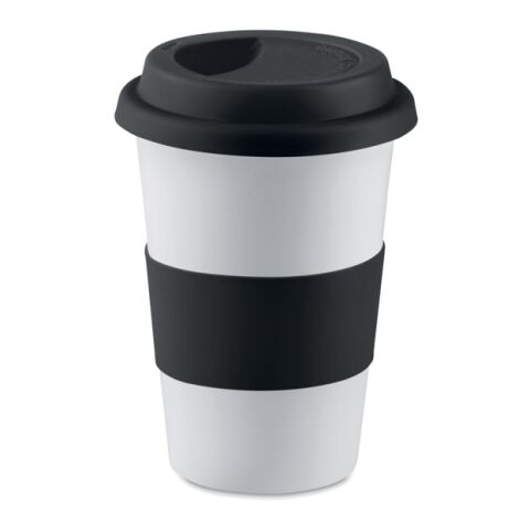 Ceramic mug w/ lid and sleeve black | Without Branding | not available | not available