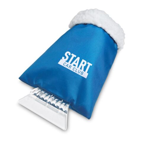 Car ice scraper with mitten
