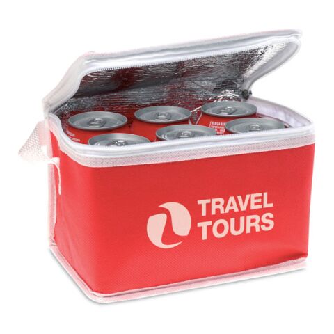 Nonwoven 6 can cooler bag red | No Branding | not available | not available | not available
