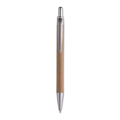 Carton barrel ball pen matt silver | Without Branding | not available | not available