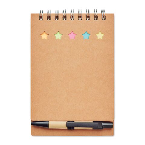 Notepad with pen and sticky notes