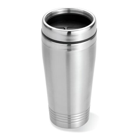 Double wall travel cup 400ml matt silver | Without Branding | not available | not available | not available