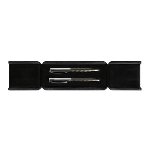 Ball pen set in box titanium | Without Branding | not available | not available