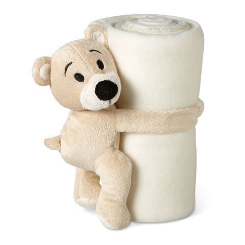 Fleece blanket with bear